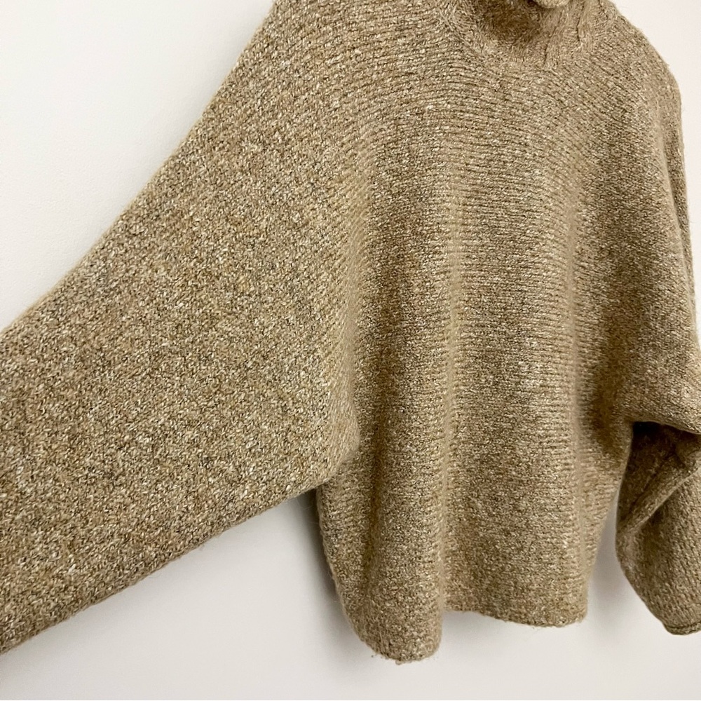 William Rast Marled Dolman Sleeve Mock Neck Wool Blend Cozy Sweater XS - Picture 7 of 14